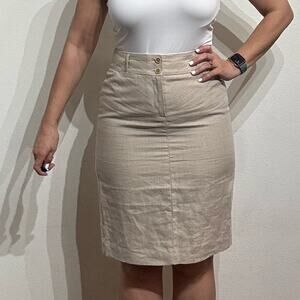 Banana Republic Tan Mini Pencil Skirt Sz 6